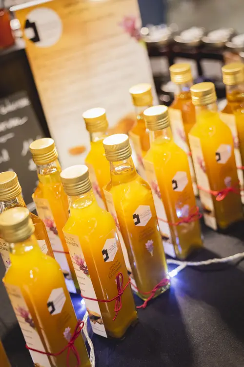 Bouteilles de jus