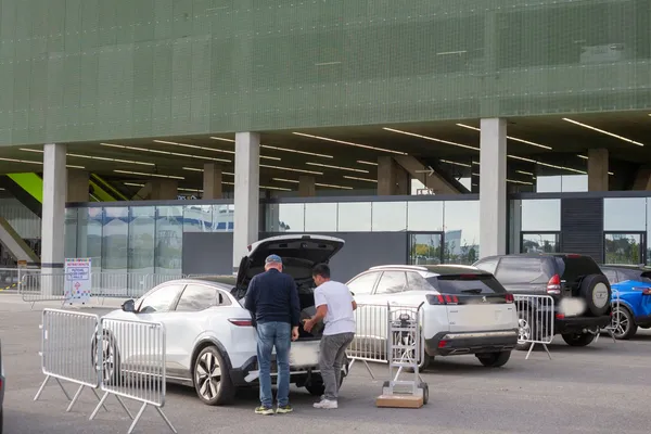 Voitures sur un parking